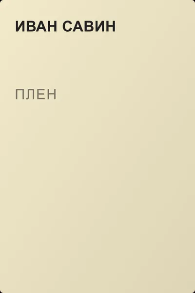 Плен — обложка книги