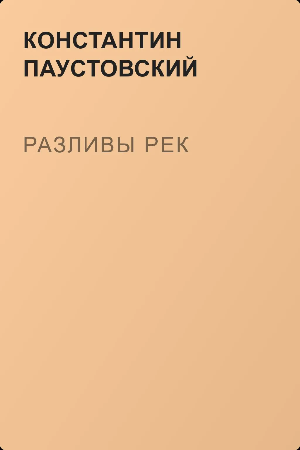 Разливы рек — обложка книги