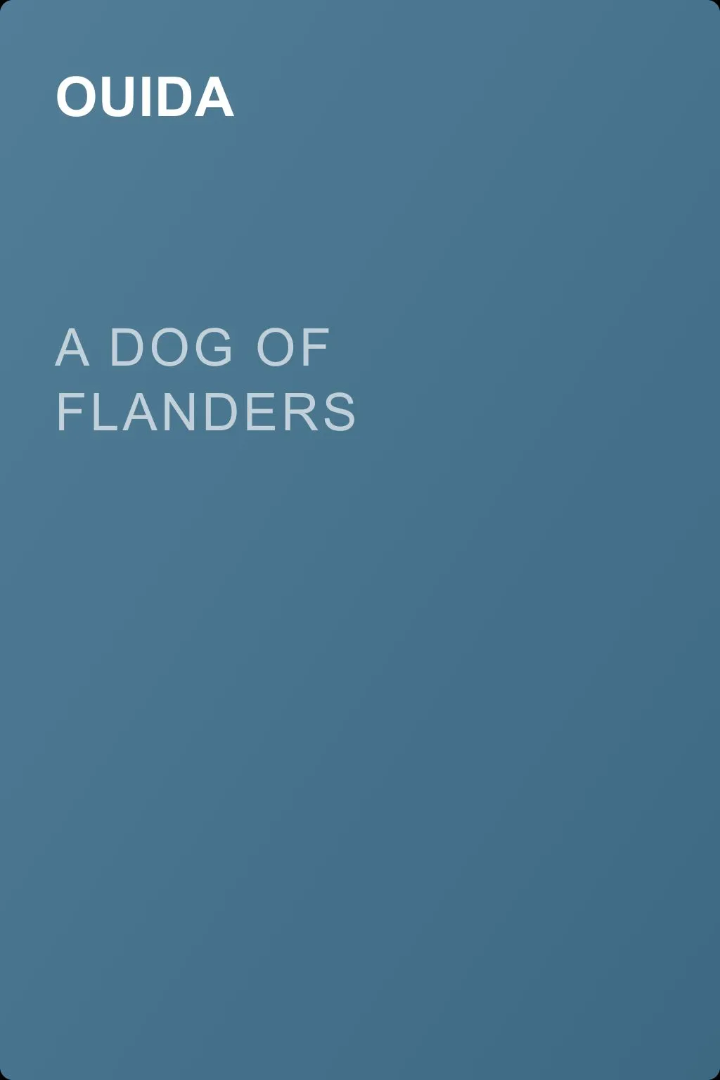 A Dog of Flanders — обложка книги