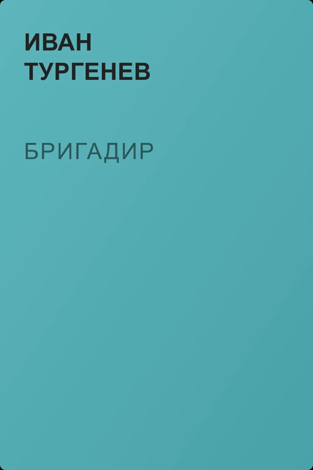 Бригадир — обложка книги