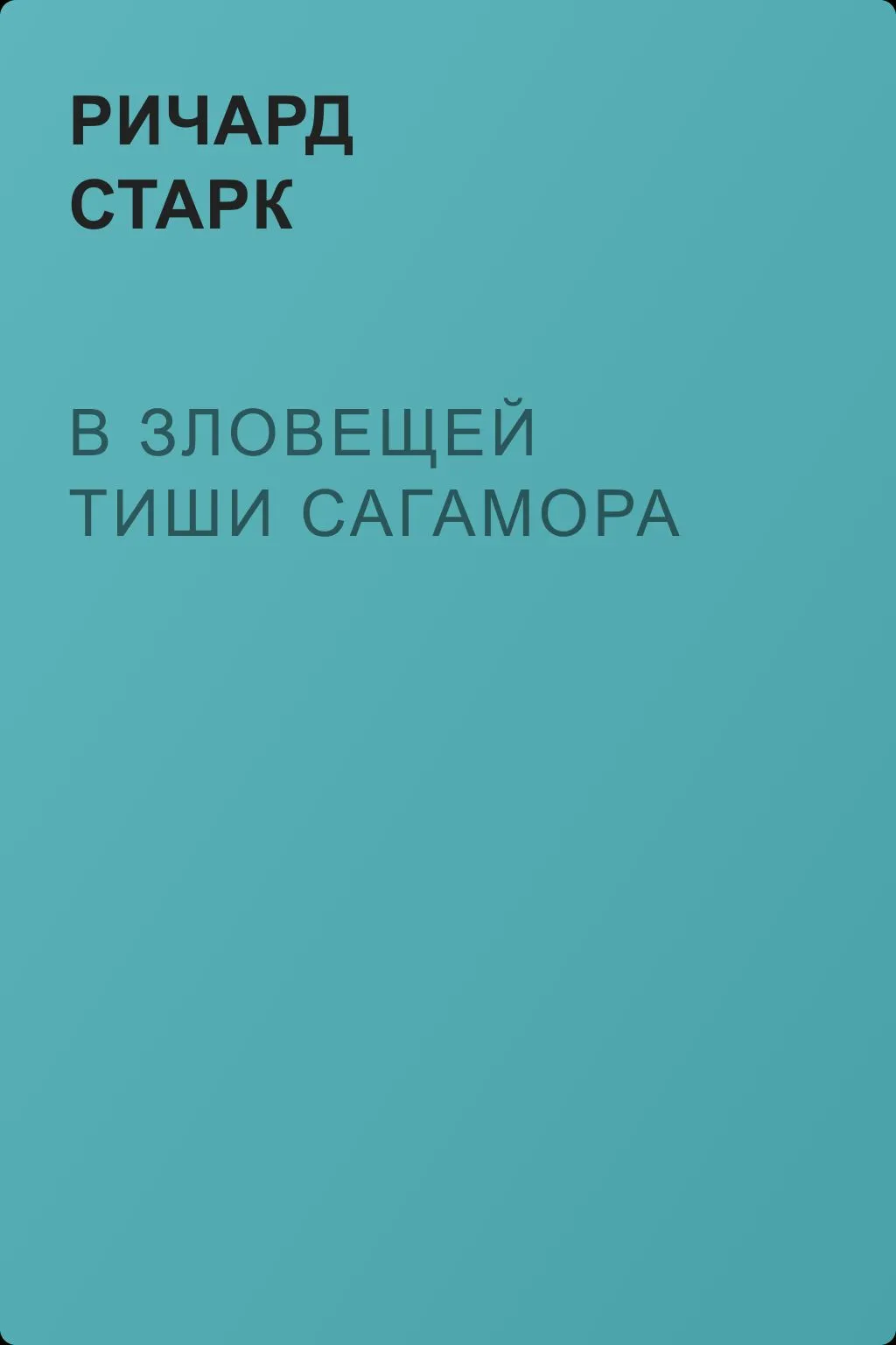 В зловещей тиши Сагамора — обложка книги