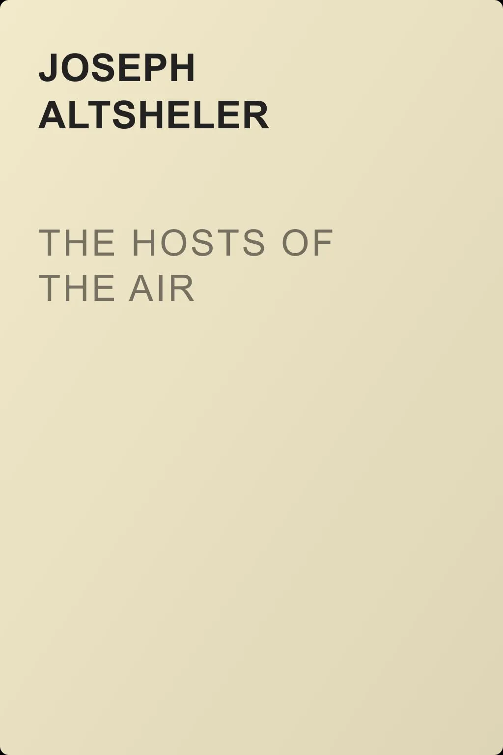 The Hosts of the Air — обложка книги