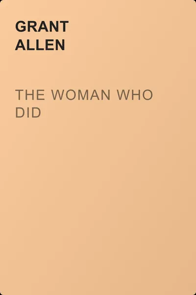 The Woman Who Did — обложка книги