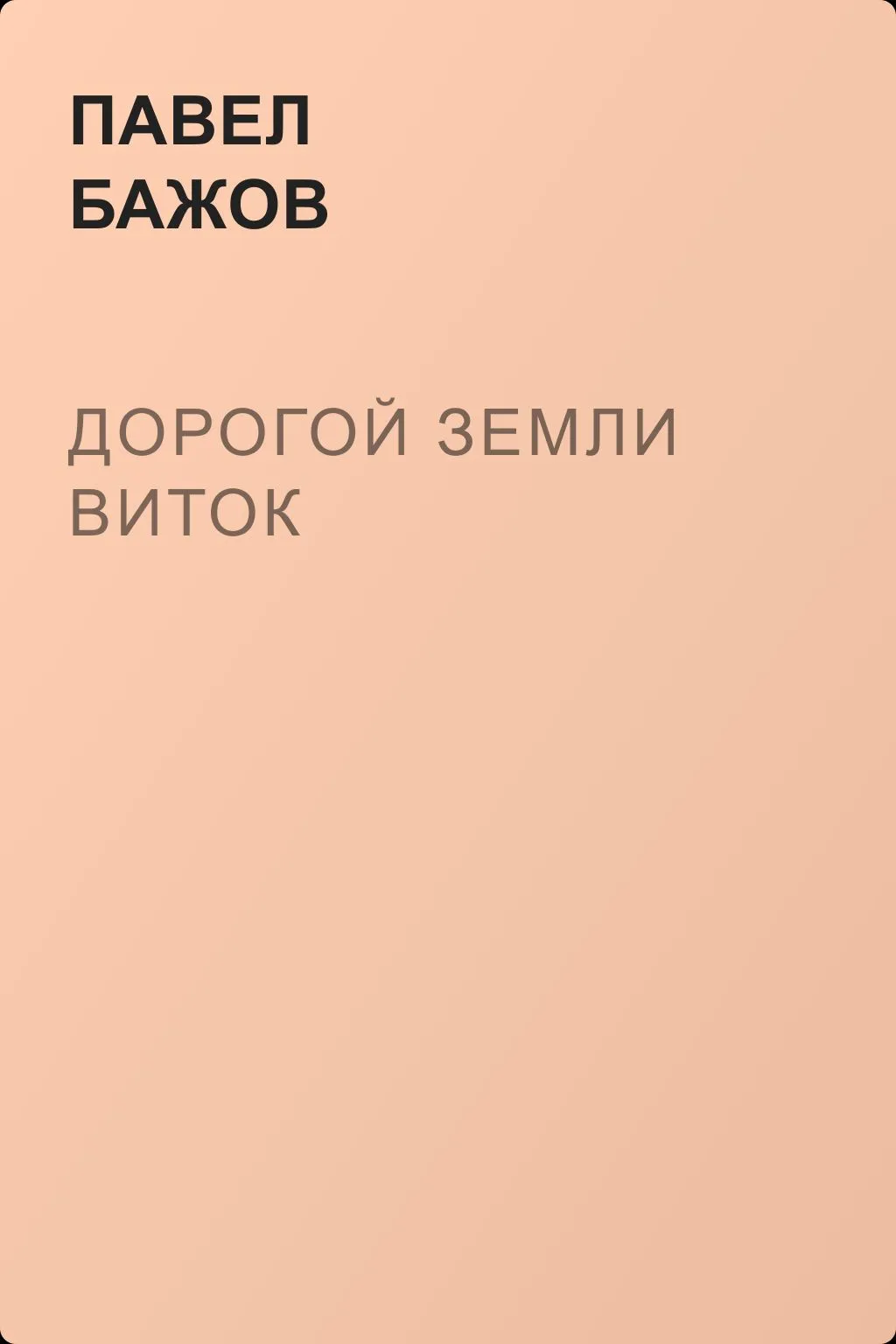 Дорогой земли виток — обложка книги