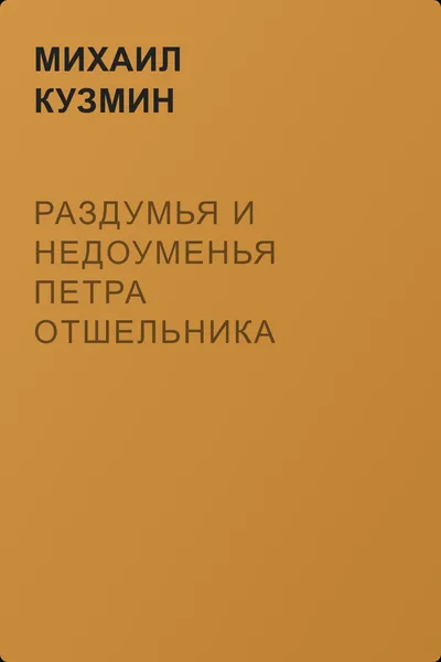 Раздумья и недоуменья Петра Отшельника — обложка книги