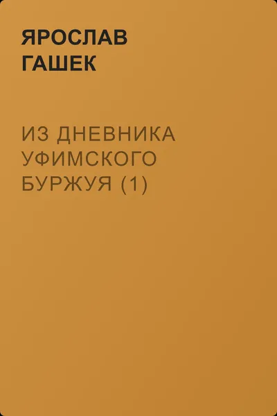 Из дневника уфимского буржуя (1) — обложка книги