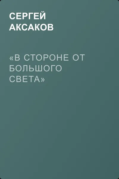 «В стороне от большого света» — обложка книги