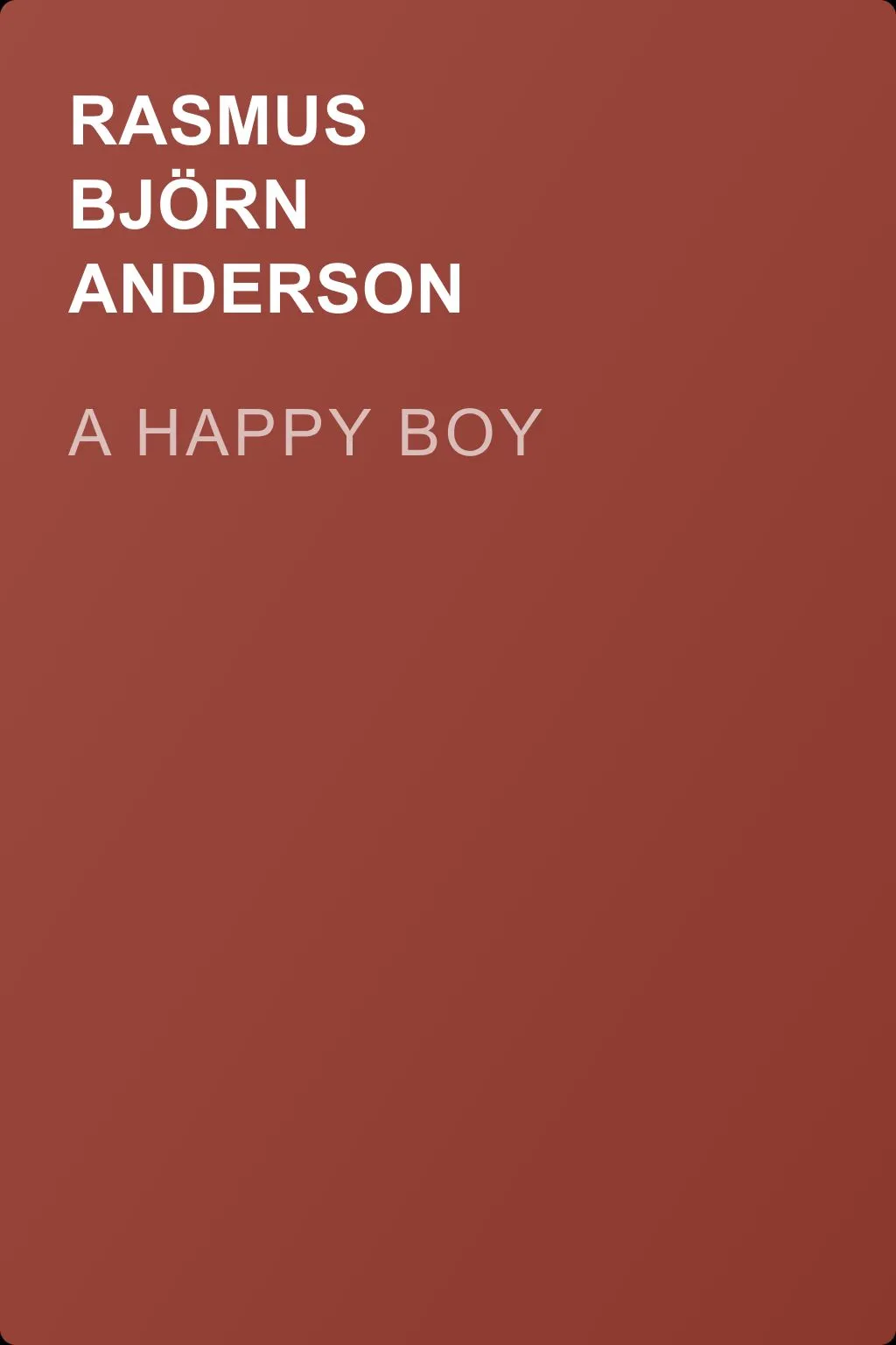 A Happy Boy — обложка книги