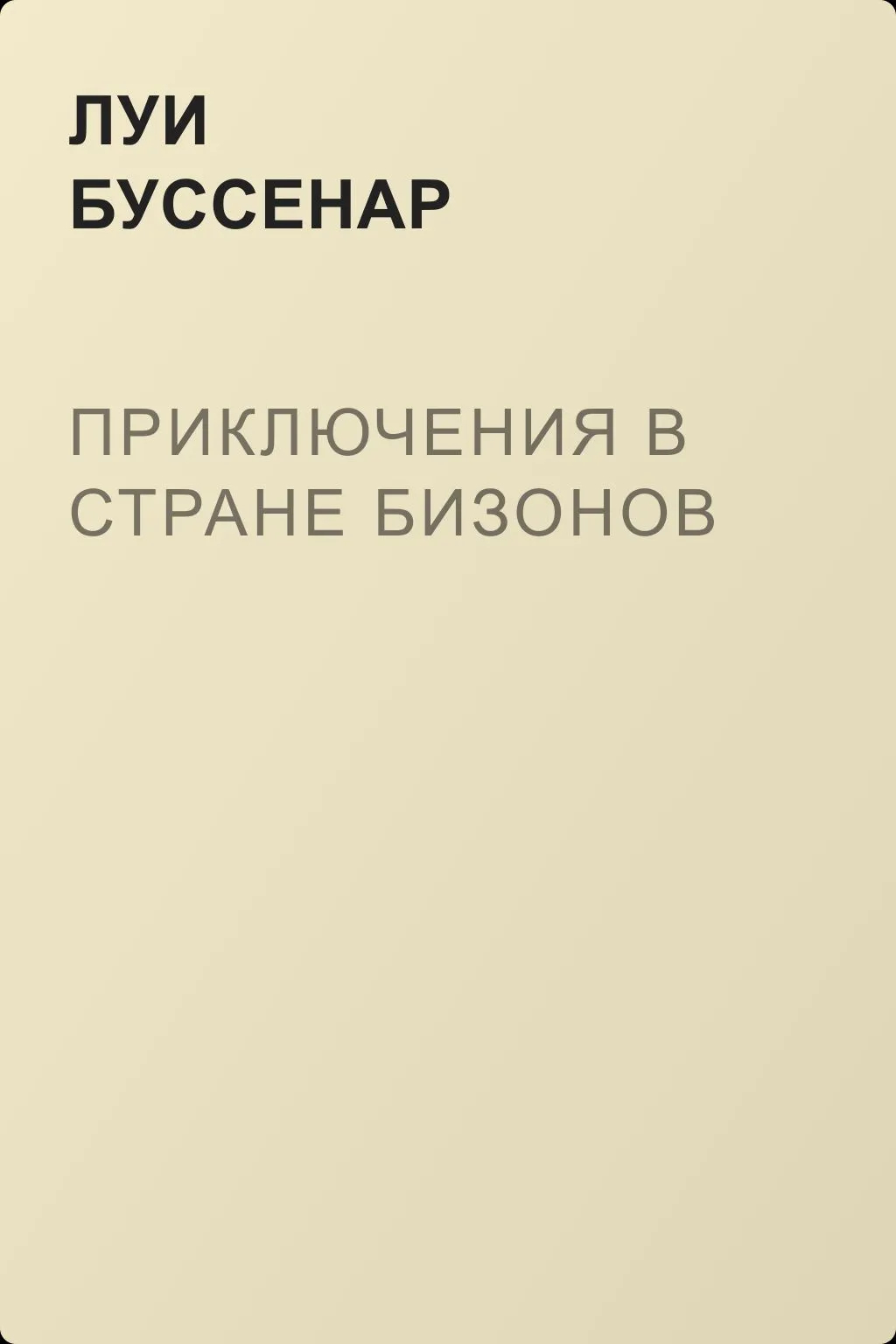 Приключения в стране бизонов — обложка книги