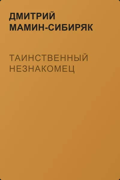 Таинственный незнакомец — обложка книги