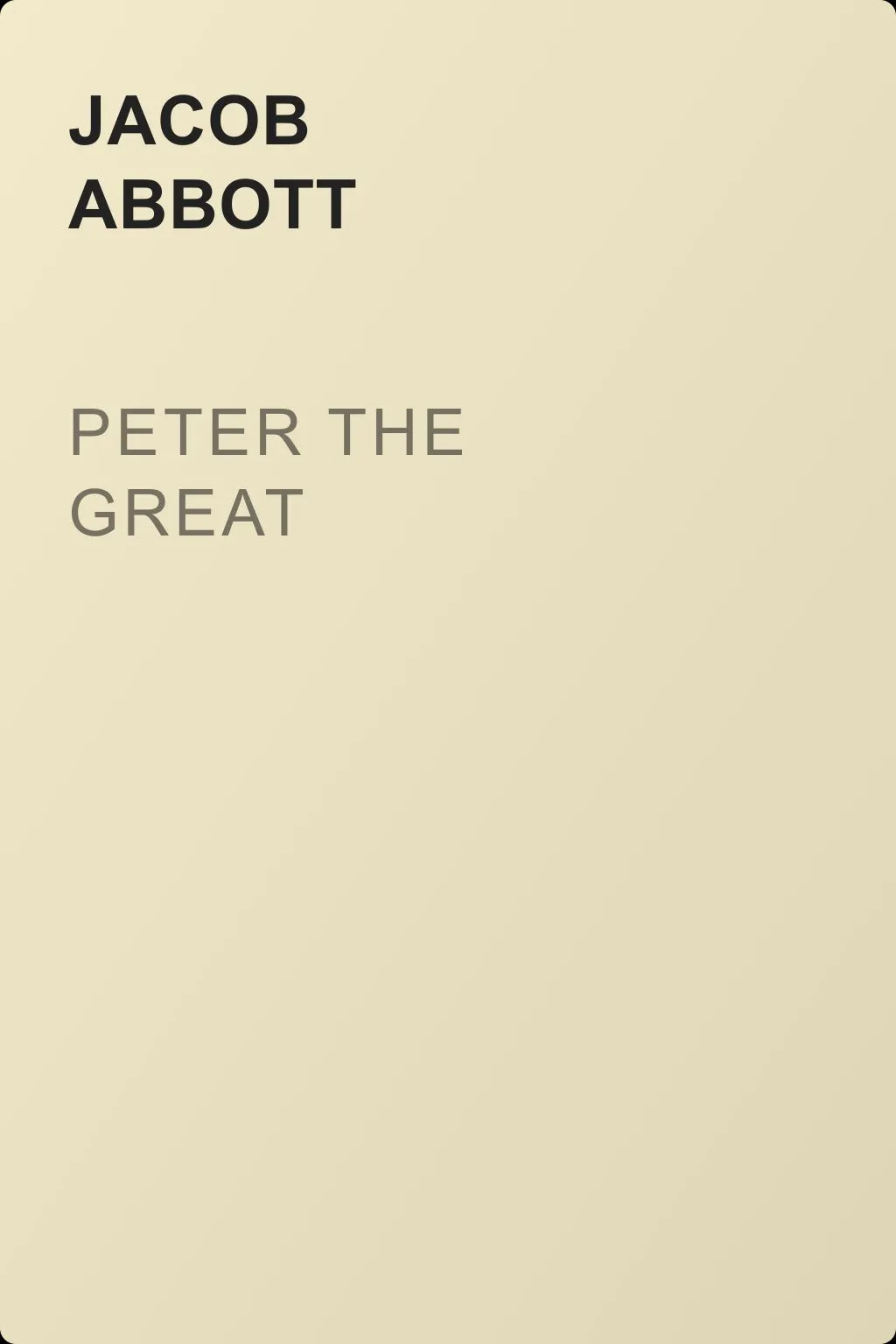 Peter the Great — обложка книги
