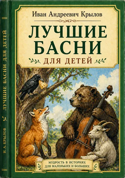 Лучшие басни для детей — обложка книги