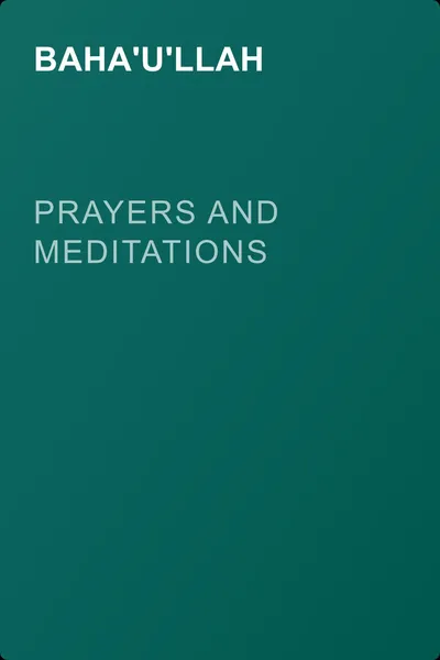 Prayers and Meditations — обложка книги