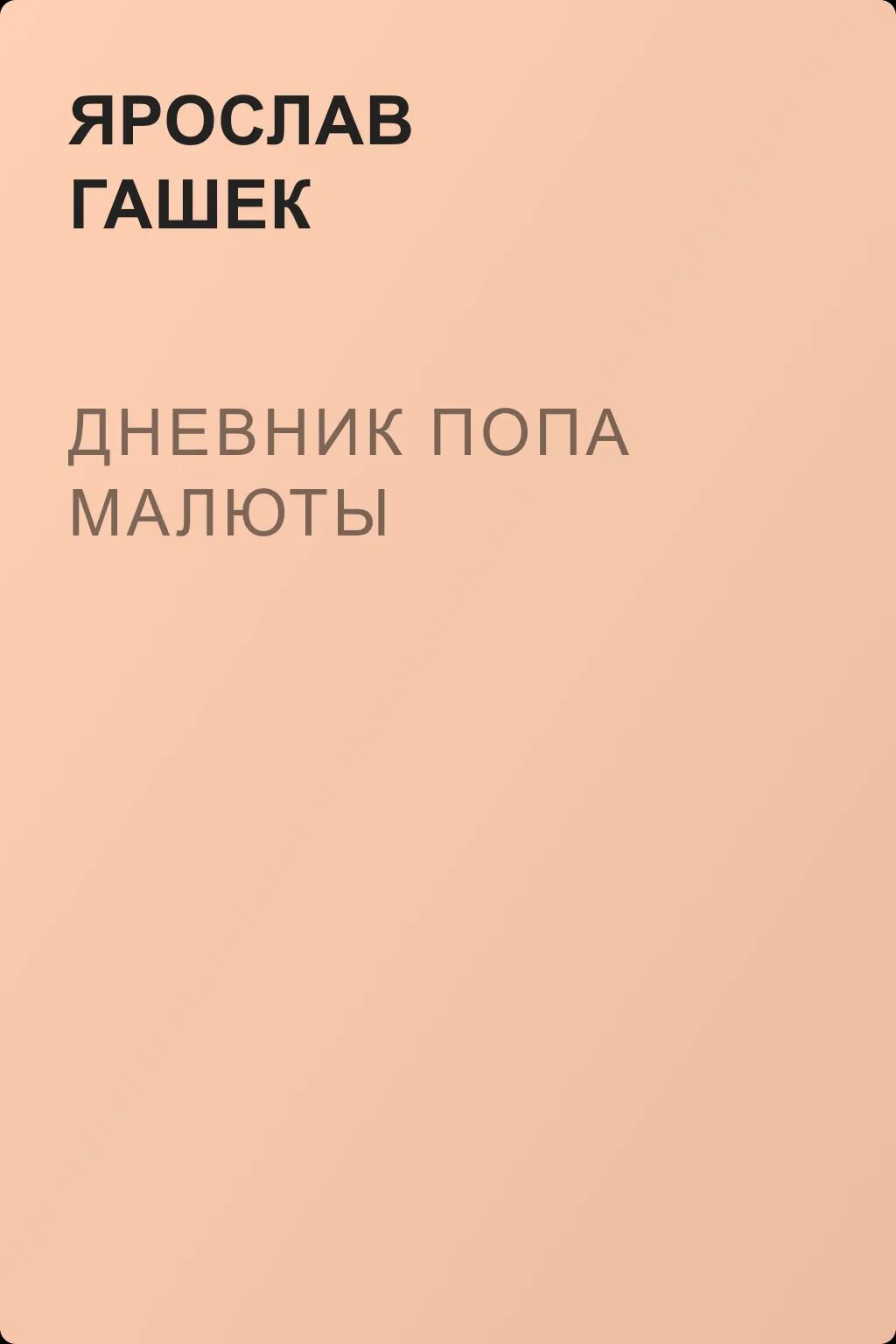 Дневник попа Малюты — обложка книги