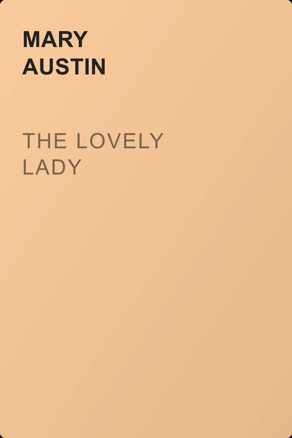 The Lovely Lady — обложка книги