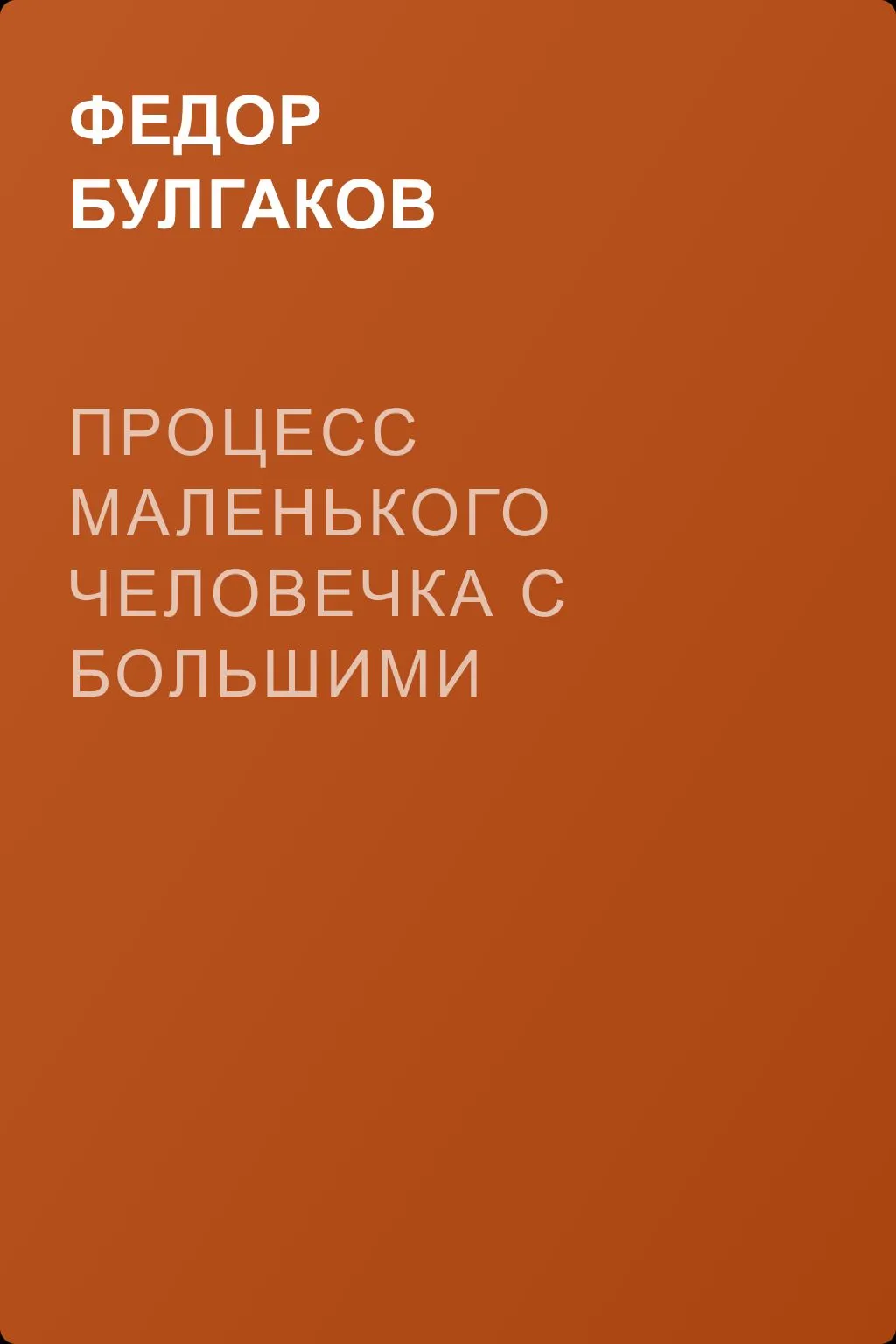 Процесс маленького человечка с большими последствиями — обложка книги