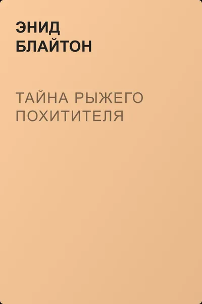 Тайна рыжего похитителя — обложка книги