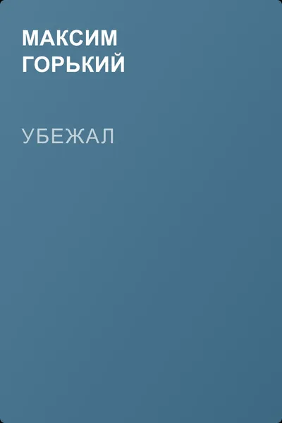 Убежал — обложка книги