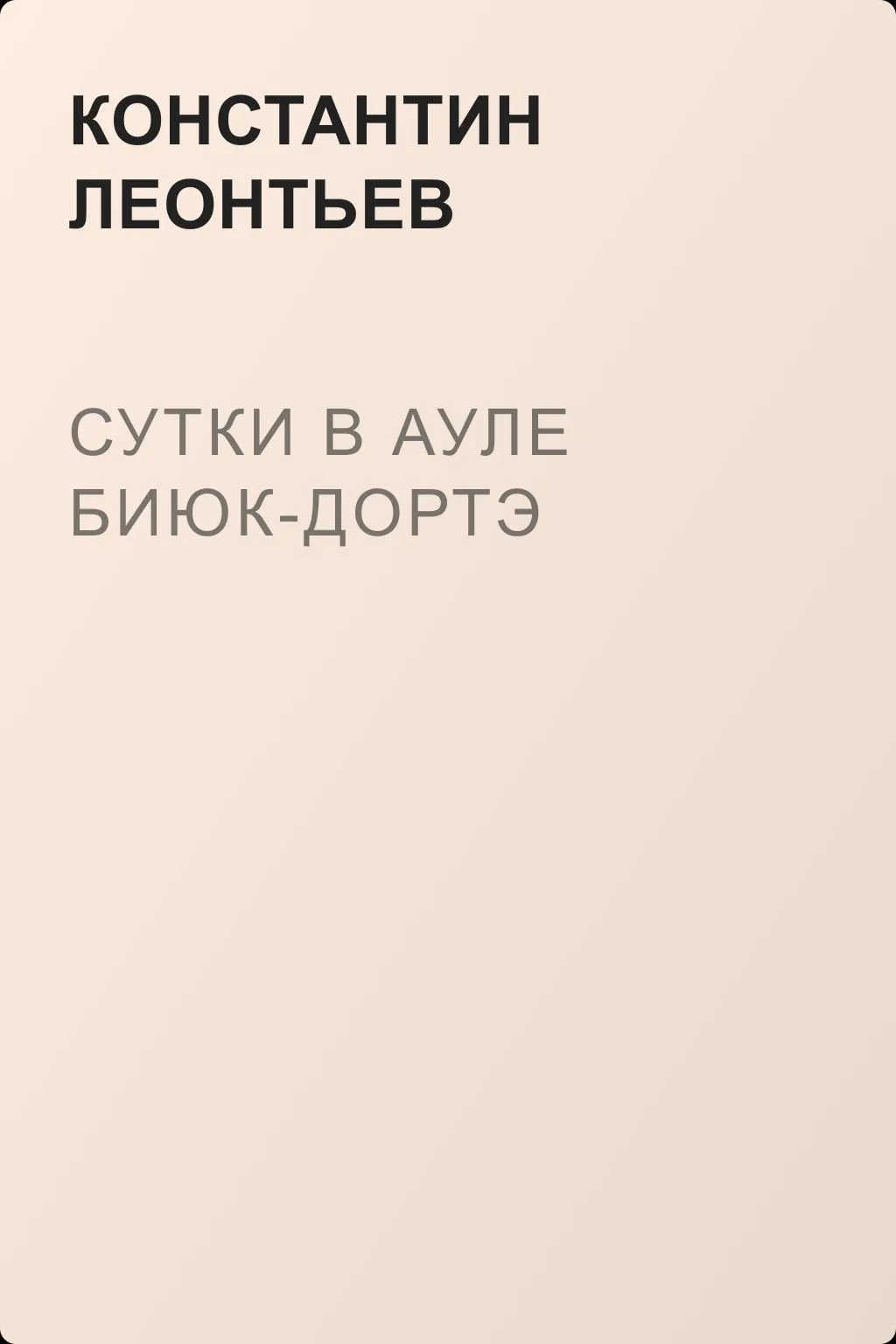 Сутки в ауле Биюк-Дортэ — обложка книги