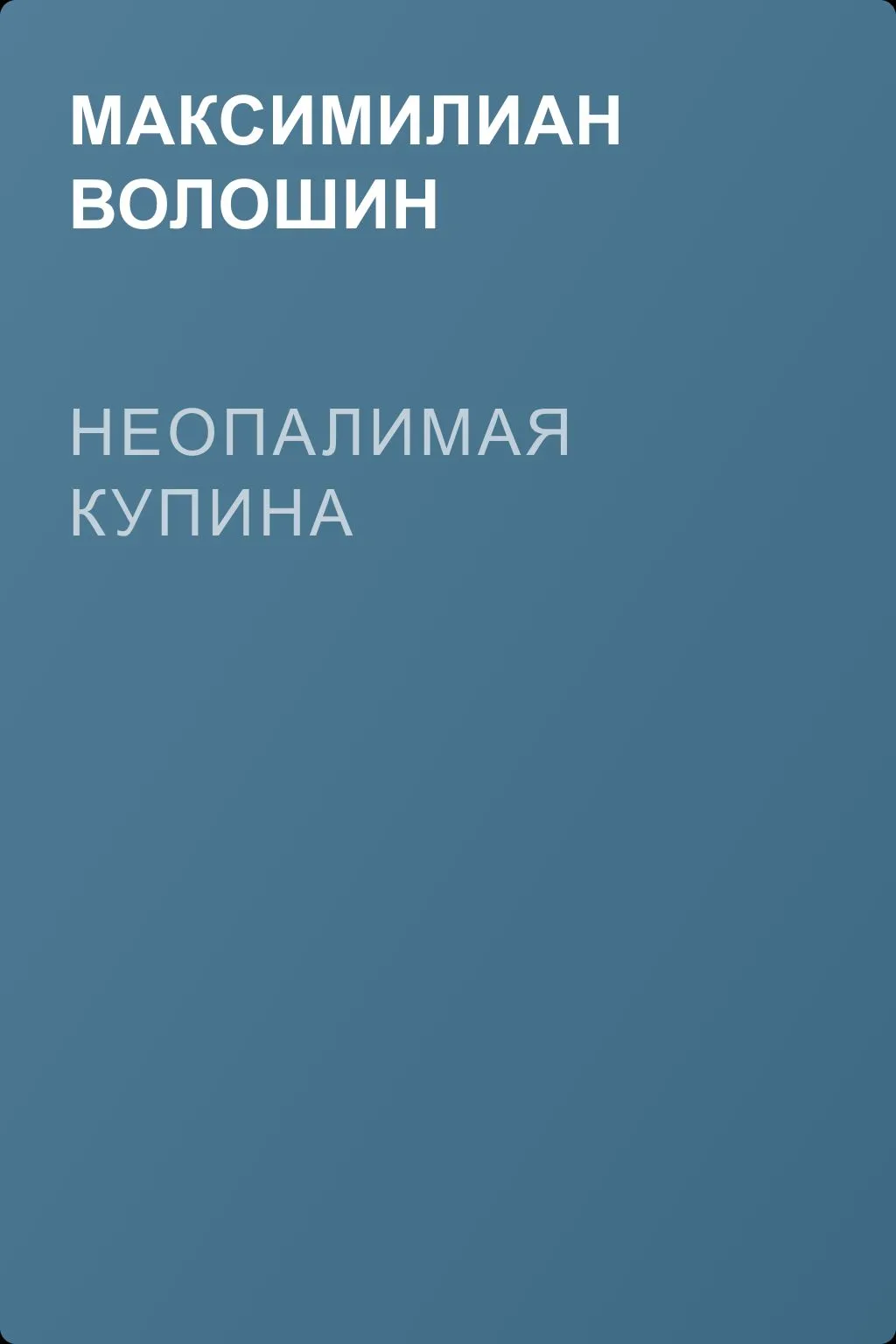 Неопалимая купина — обложка книги