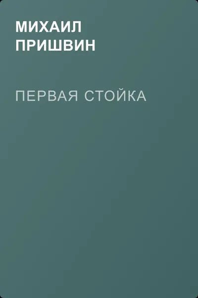 Первая стойка — обложка книги