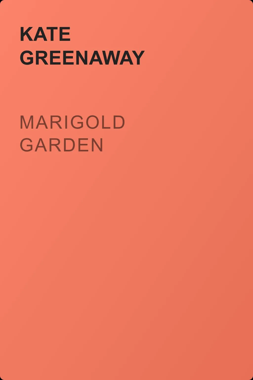 Marigold Garden — обложка книги