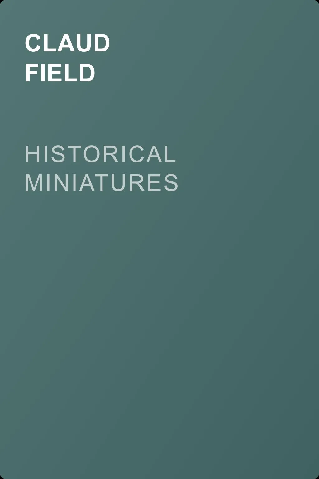 Historical Miniatures — обложка книги