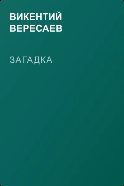 Загадка — обложка книги