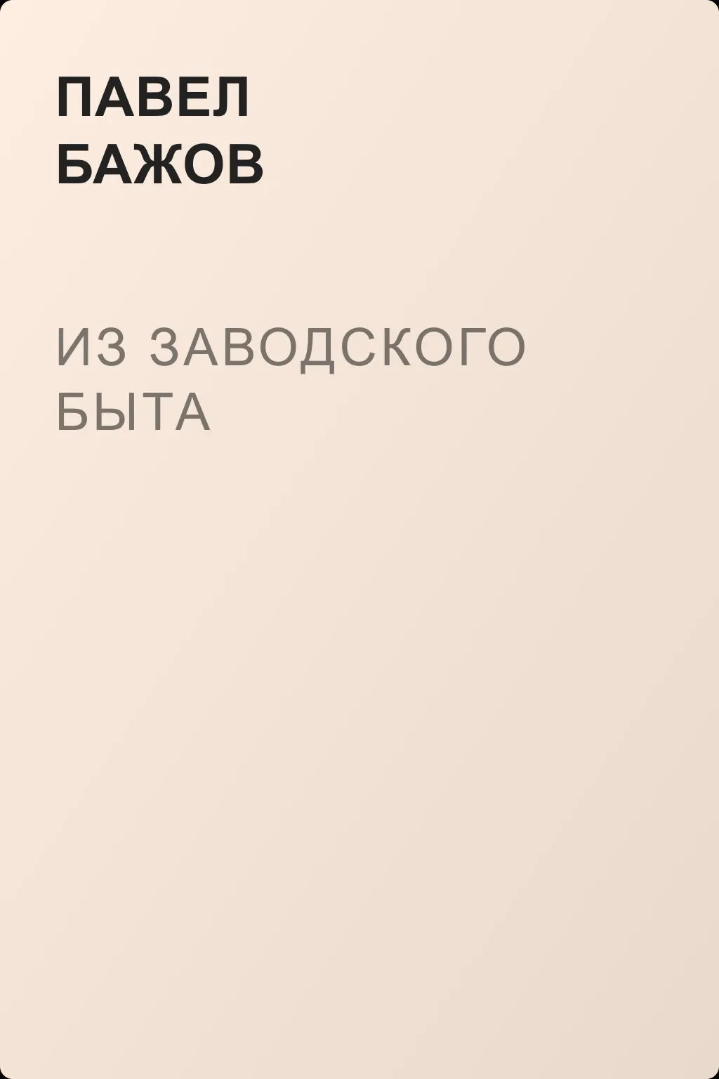 Из заводского быта — обложка книги