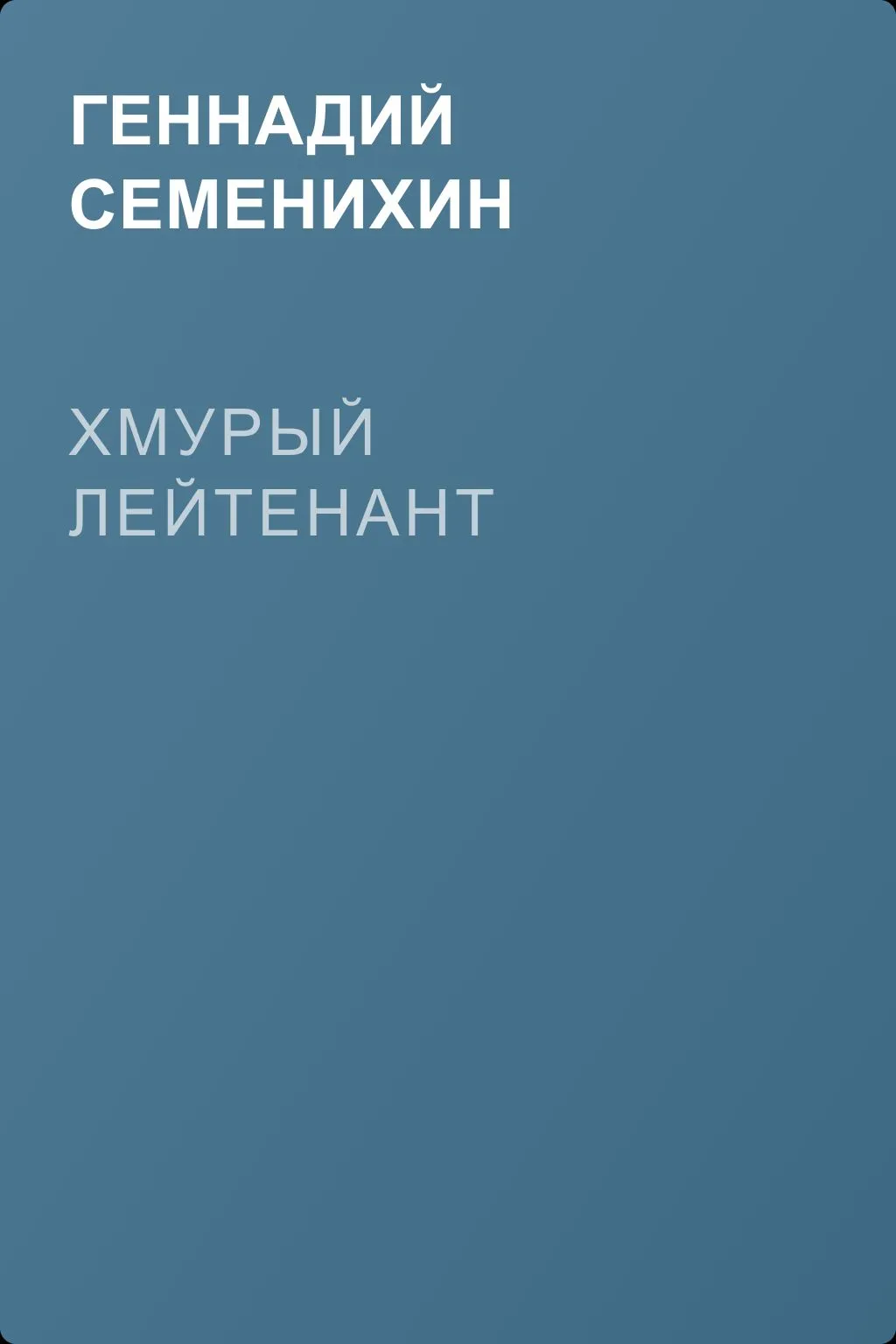 Хмурый лейтенант — обложка книги