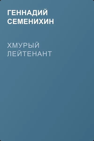 Хмурый лейтенант — обложка книги