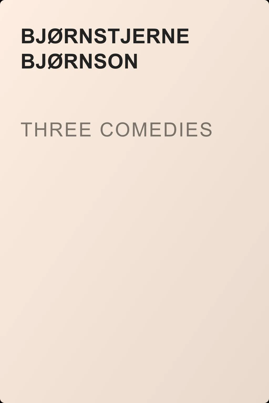 Three Comedies — обложка книги
