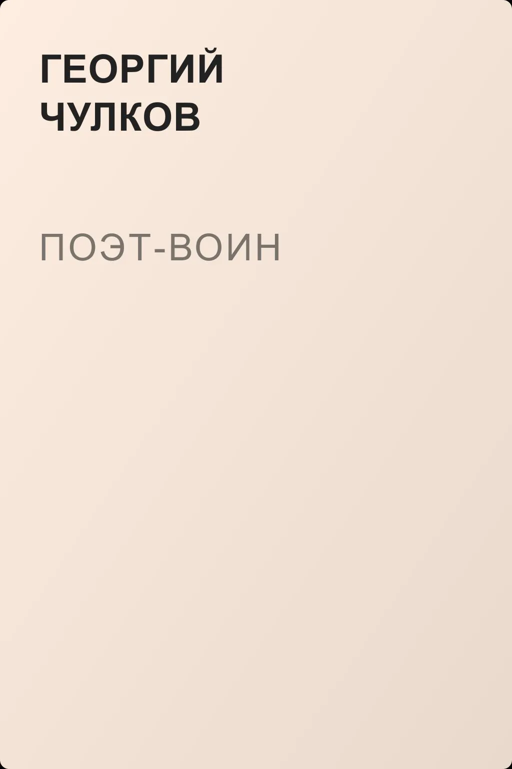 Поэт-воин — обложка книги