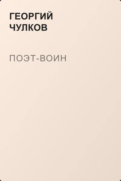 Поэт-воин — обложка книги