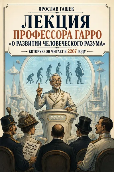 Лекция профессора Гарро «О развитии человеческого разума», которую он читает в 2207 году — обложка книги