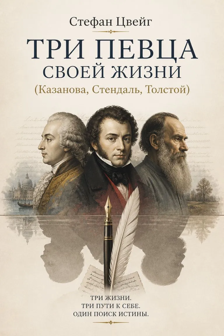 Три певца своей жизни (Казанова, Стендаль, Толстой) — обложка книги