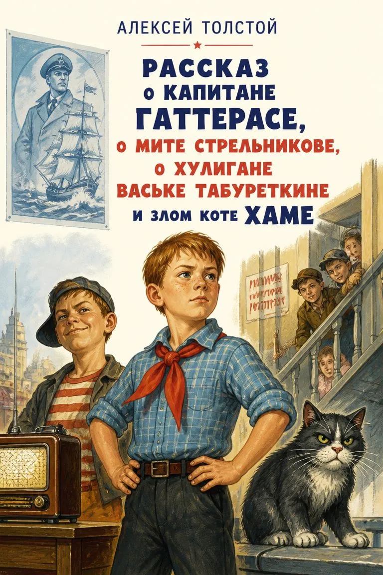 Рассказ о капитане Гаттерасе, о Мите Стрельникове, о хулигане Ваське Табуреткине и злом коте Хаме — обложка книги