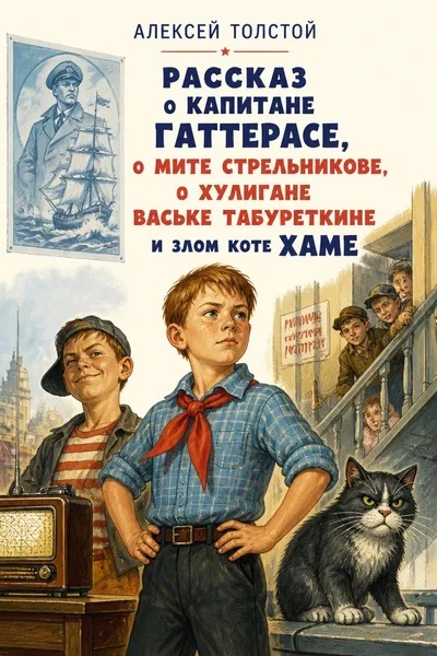 Рассказ о капитане Гаттерасе, о Мите Стрельникове, о хулигане Ваське Табуреткине и злом коте Хаме — обложка книги
