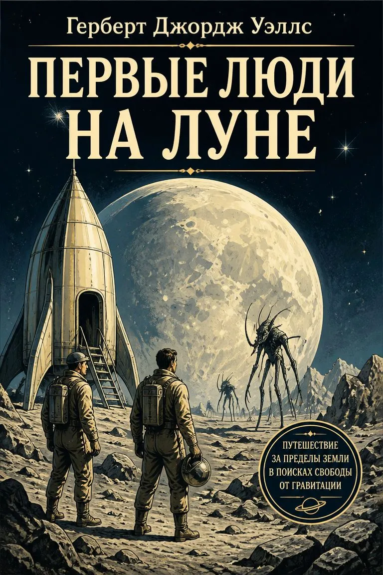 Первые люди на Луне — обложка книги