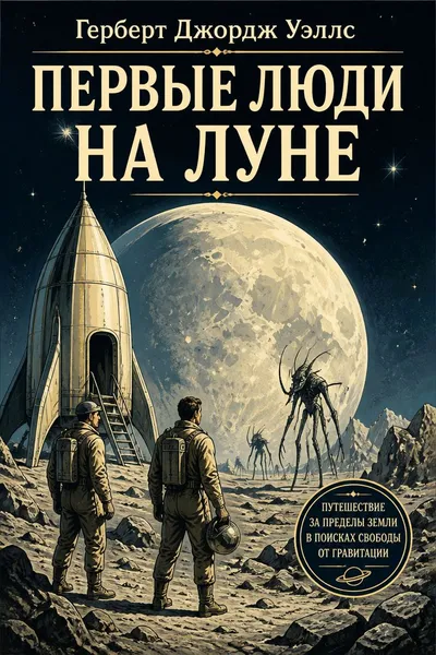 Первые люди на Луне — обложка книги