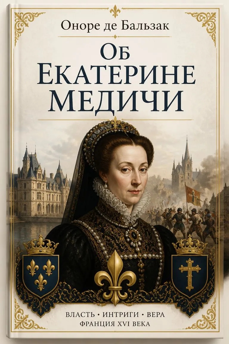 Об Екатерине Медичи — обложка книги