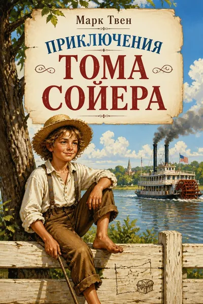 Приключения Тома Сойера — обложка книги