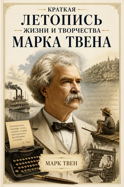 Краткая летопись жизни и творчества Марка Твена — обложка книги