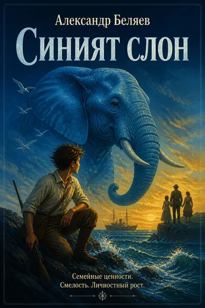 Синият слон — обложка книги