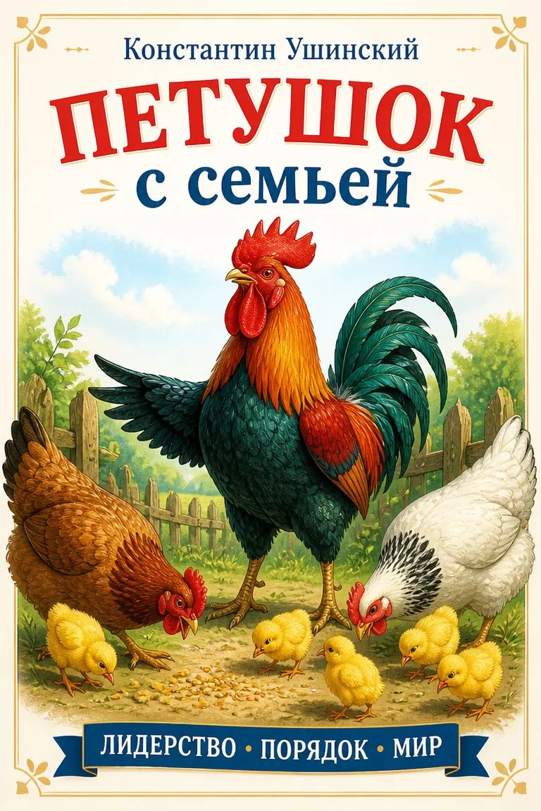 Петушок с семьей — обложка книги