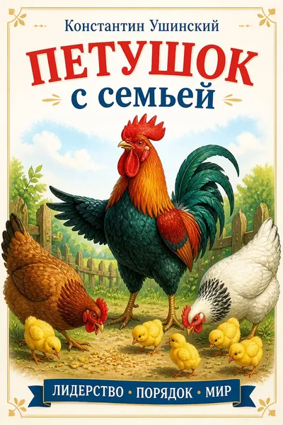 Петушок с семьей — обложка книги