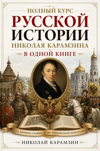 Полный курс русской истории Николая Карамзина в одной книге — обложка книги