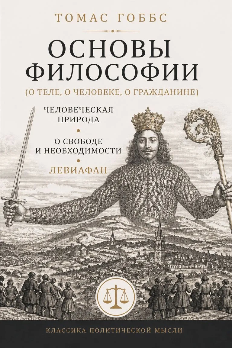 Основы философии (о теле, о человеке, о гражданине). Человеческая природа. О свободе и необходимости. Левиафан — обложка книги