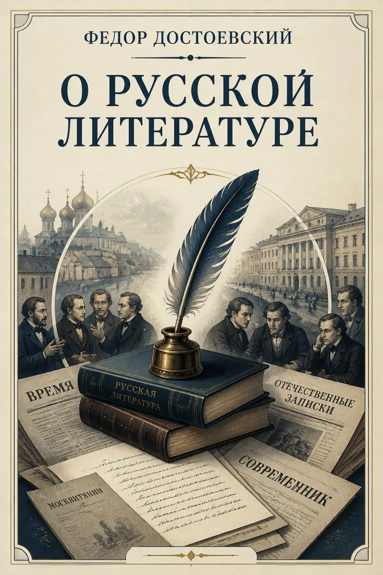 О русской литературе — обложка книги