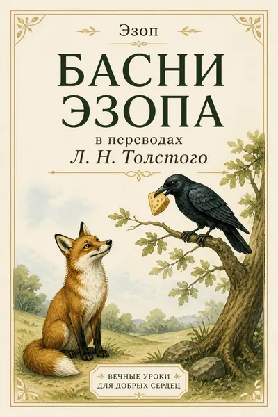 Басни Эзопа в переводах Л. Н. Толстого — обложка книги